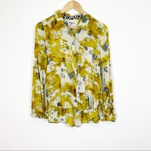 Holding Horses Yellow Arabel Pattern Button Down